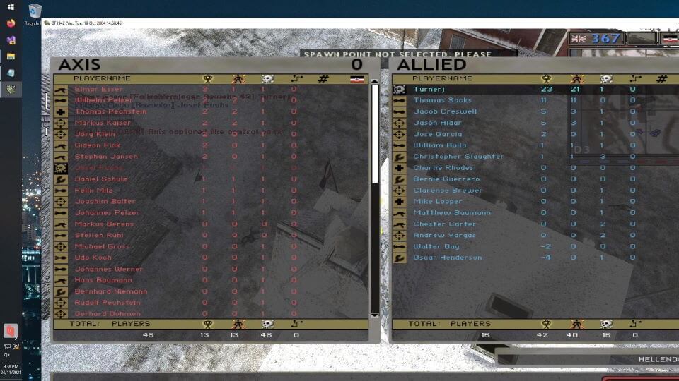 Battlefield 1942 in Window mode